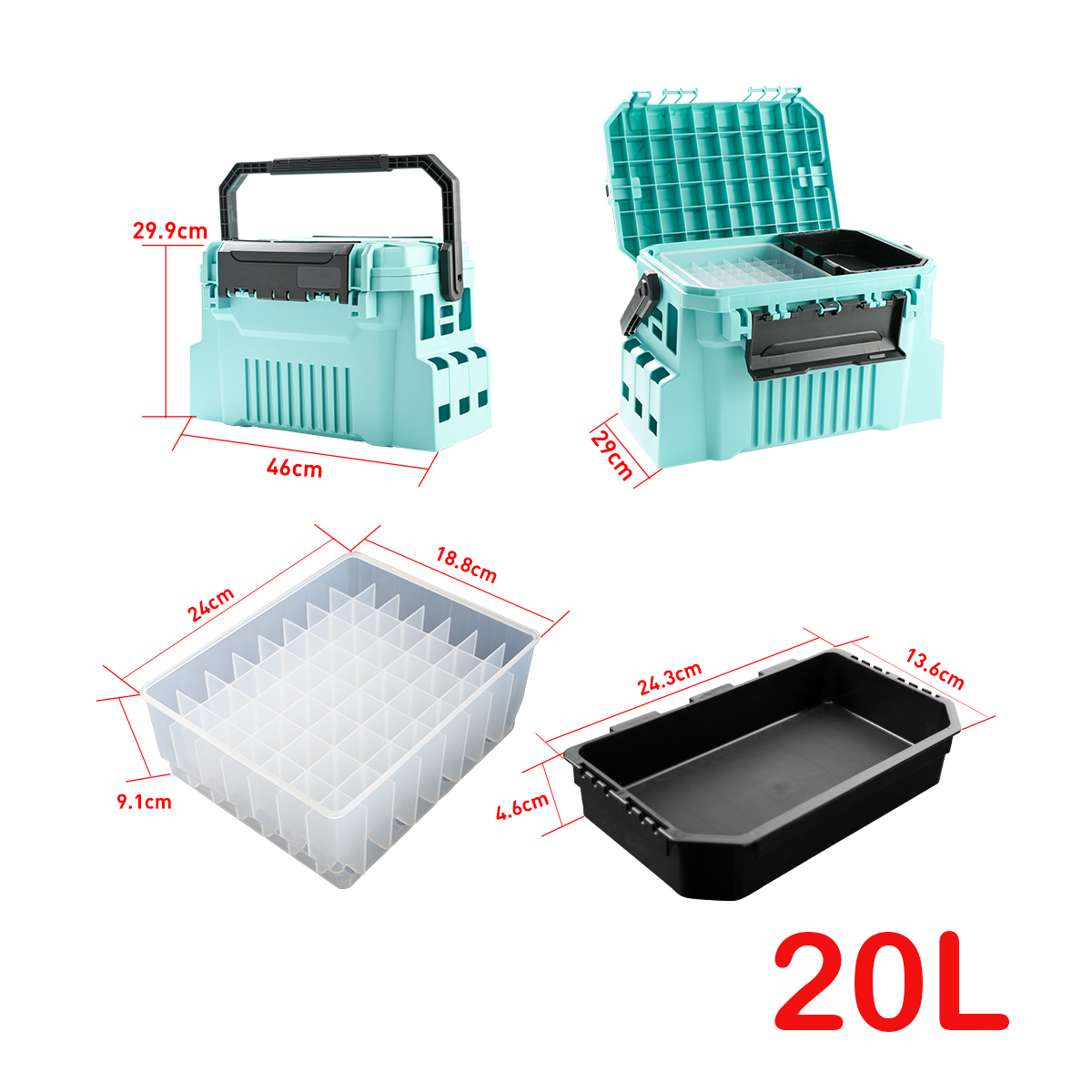 Caja de aparejos de pesca de 2 - Fishing Kayak Crate reseña y precio