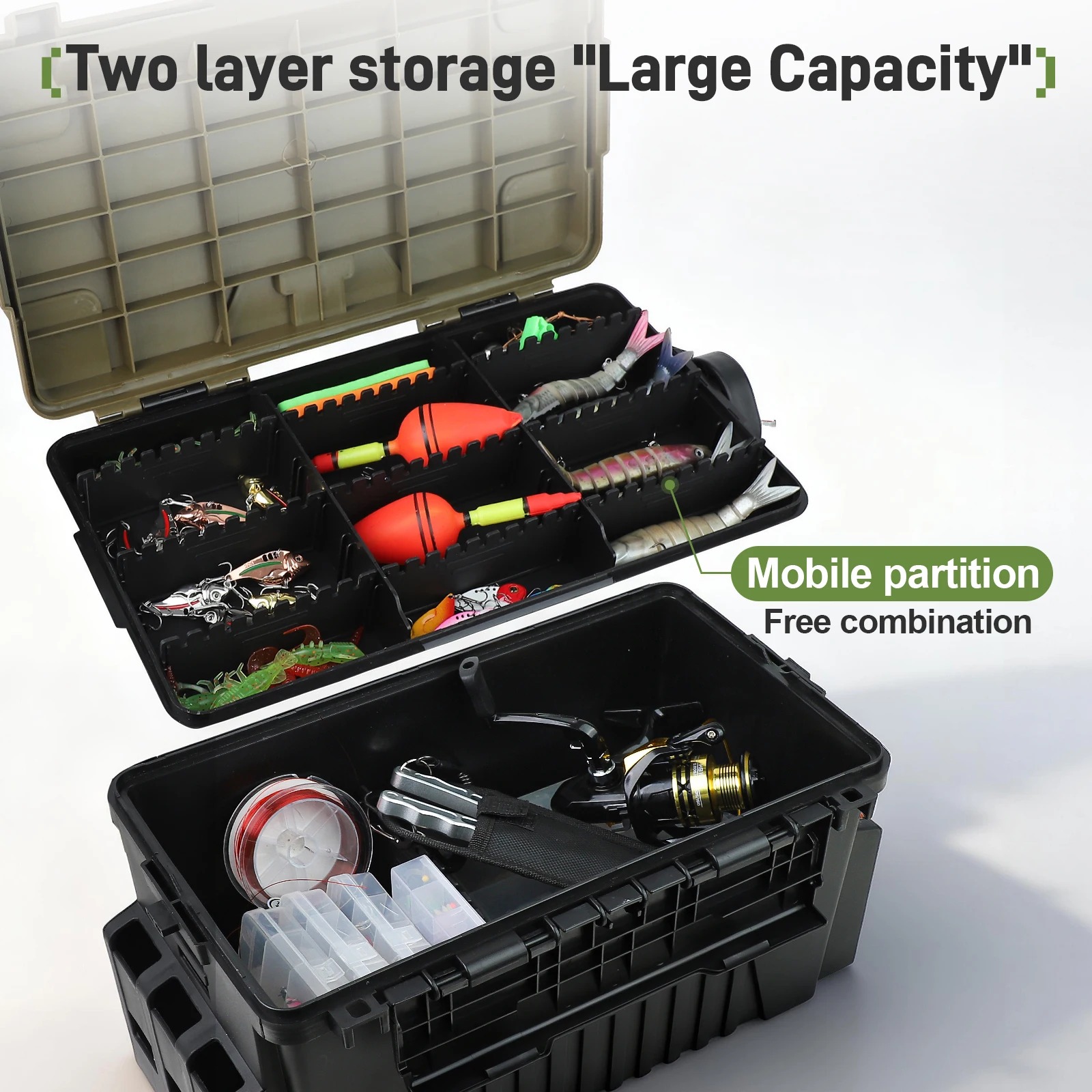 Caja de pesca de doble capa pa - Fishing Kayak Crate reseña y precio